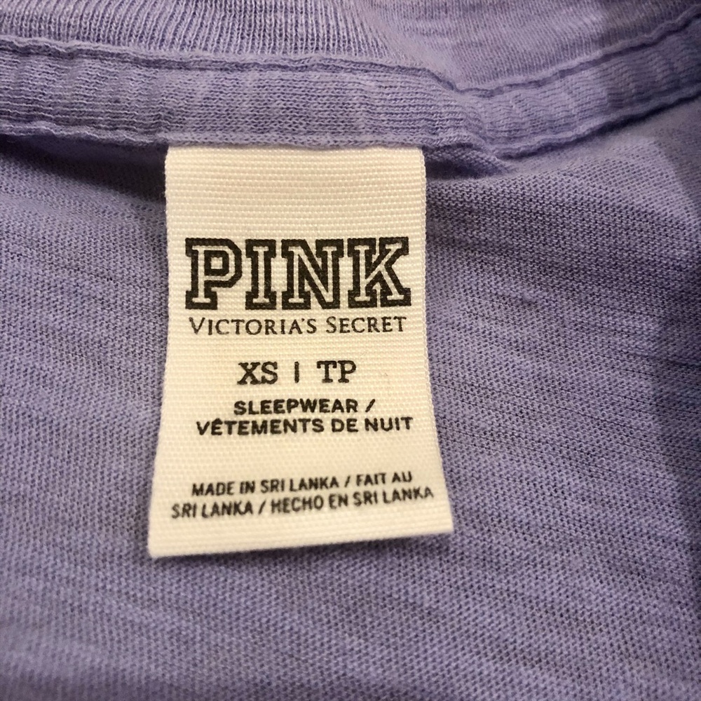 PINK Victoria's Secret Purple Fitted Short Sleeve Tee - Picture 4 of 4